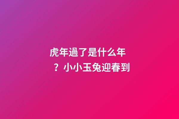 虎年過了是什么年？小小玉兔迎春到